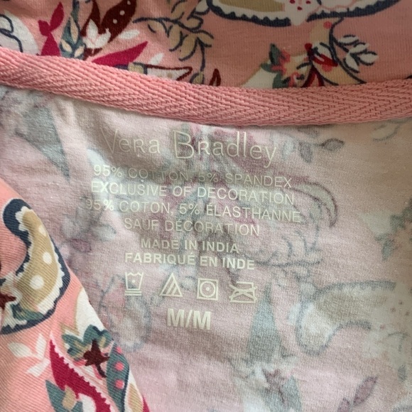 Vera Bradley Long-Sleeved Button Pajama‎ Top and pants in Knit Cotton/Spandex M - Picture 5 of 11